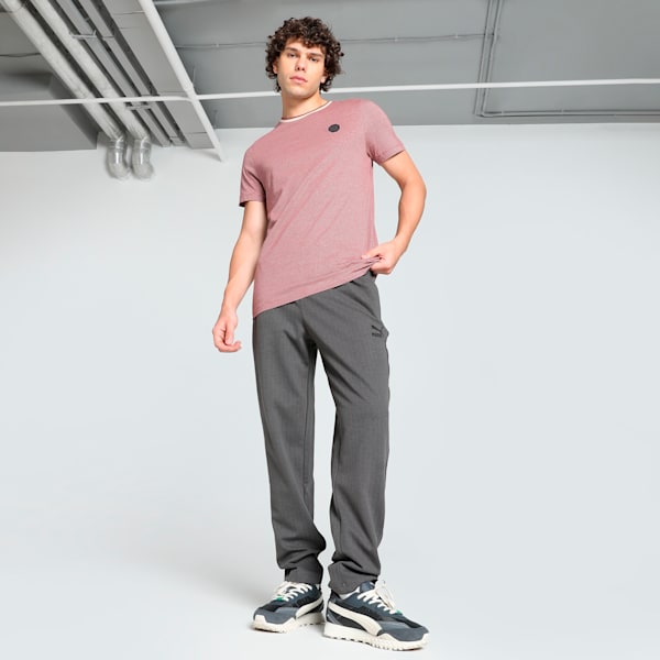 Men's Slim Fit Jacquard Tee, Wood Violet, extralarge-IND