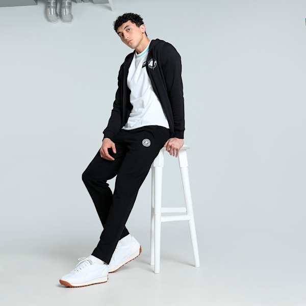 Men's Graphic Pants, PUMA Black, extralarge-IND