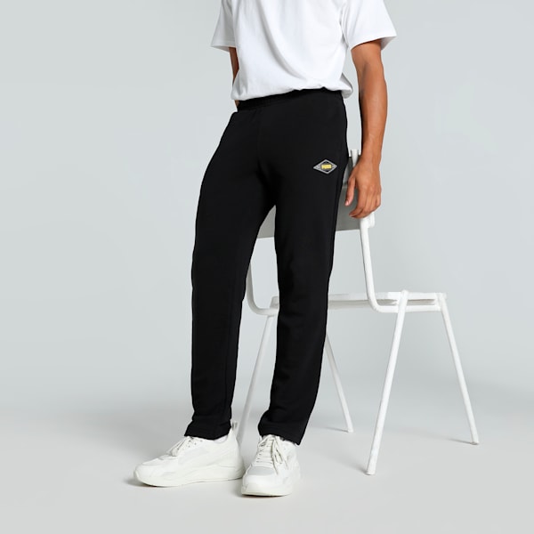 Men's Graphic Pants, PUMA Black, extralarge-IND