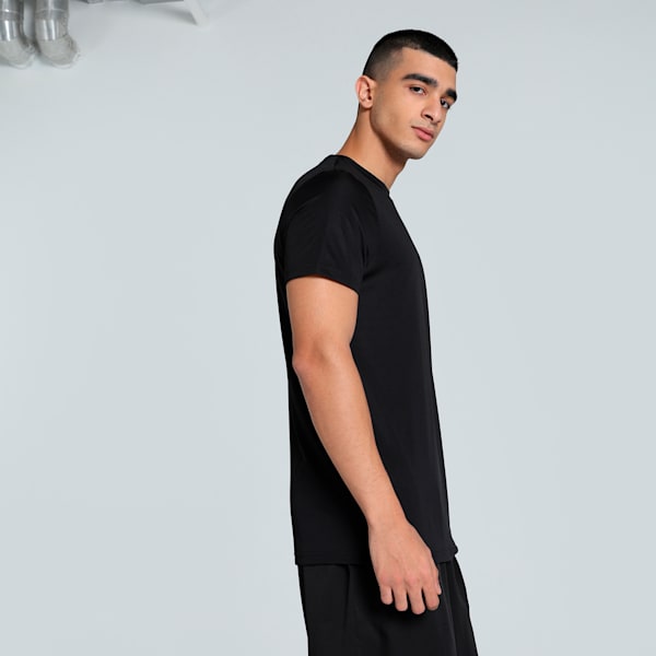 Active Small Logo Men's Slim Fit Running Tee, PUMA Black, extralarge-IND