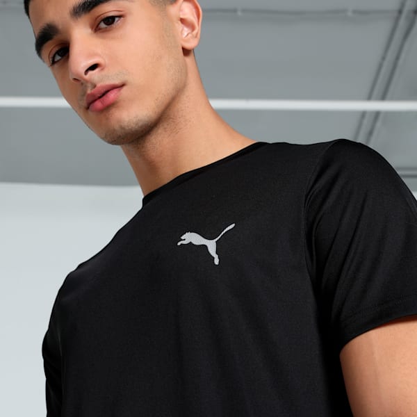 Active Small Logo Men's Slim Fit Running Tee, PUMA Black, extralarge-IND