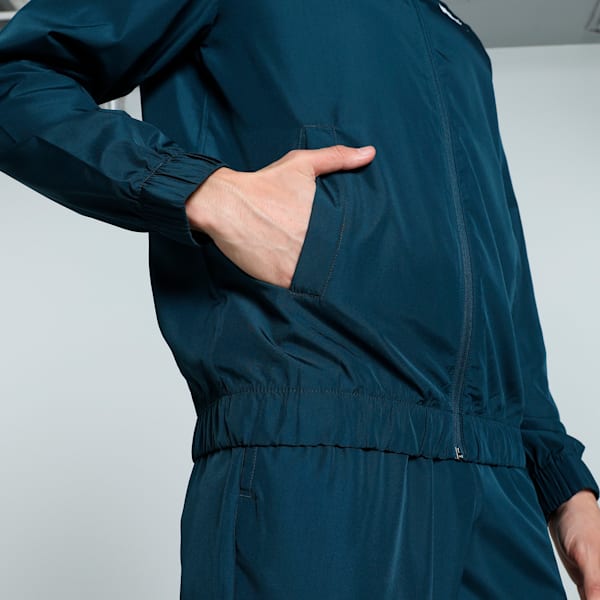 Men's Poly Woven Tracksuit, Dark Night, extralarge-IND