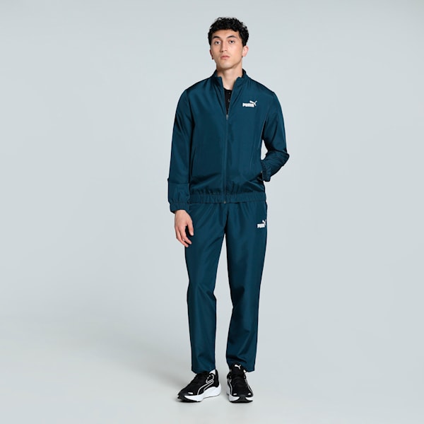 Men's Poly Woven Tracksuit, Dark Night, extralarge-IND
