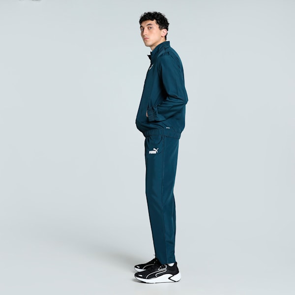 Men's Poly Woven Tracksuit, Dark Night, extralarge-IND