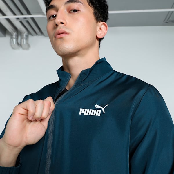 Men's Poly Woven Tracksuit, Dark Night, extralarge-IND