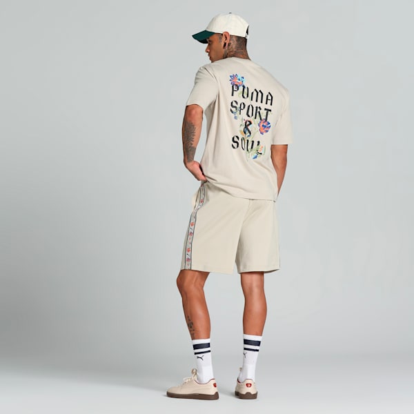 Floral Sport Men's Boxy Tee, Desert Dust, extralarge