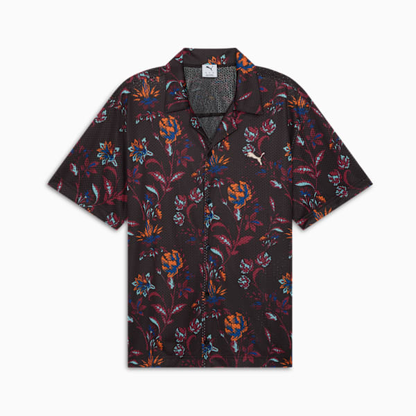Floral Sport Graphic Shirt Men, PUMA Black, extralarge-GBR