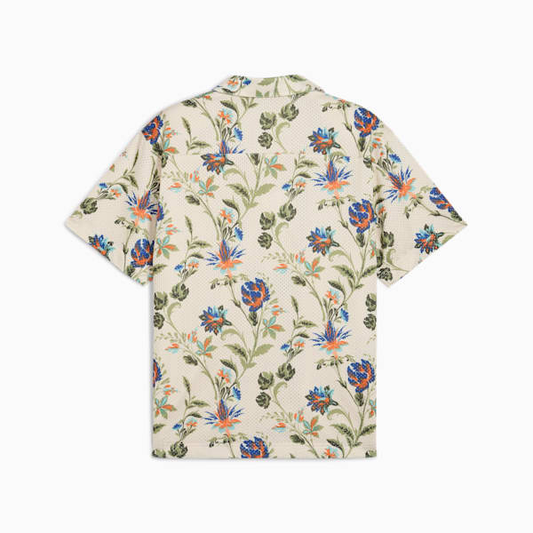 Camisa estampada floral deportiva para hombre, Alpine Snow, extralarge