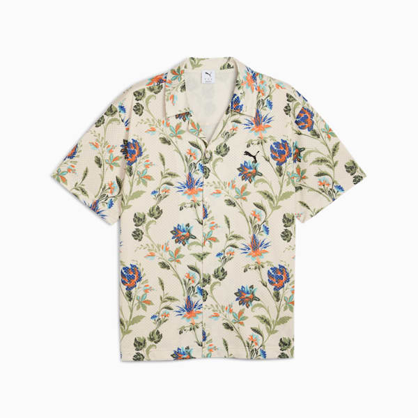 Floral Sport Men's Graphic Shirt, Alpine Snow, extralarge