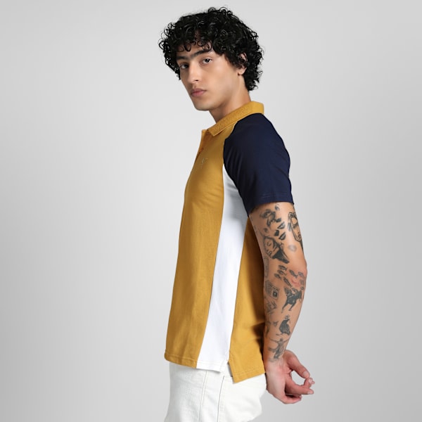 Essentials Collar Tipping Men's Polo, Archive Gold, extralarge-IND