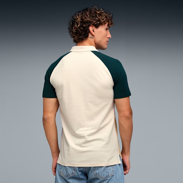 Essentials Collar Tipping Men's Polo, Alpine Snow-Green Terrain, extralarge-IND