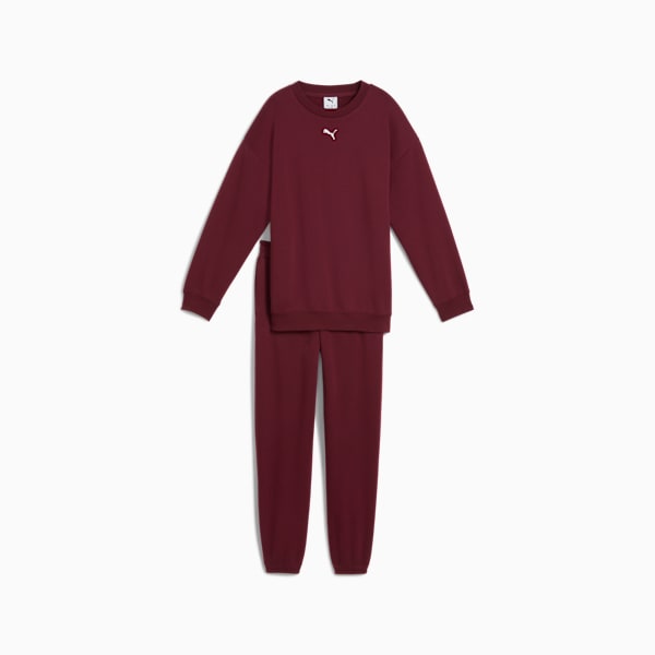 Loungewear Oversized Sweat Suit Youth, Ruby Shimmer, extralarge-GBR