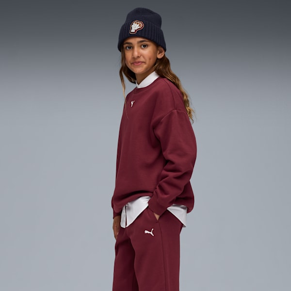 Loungewear Oversized Sweat Suit Youth, Ruby Shimmer, extralarge-GBR