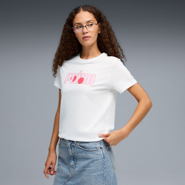 T-shirt graphique Cherry Femme, PUMA White, extralarge