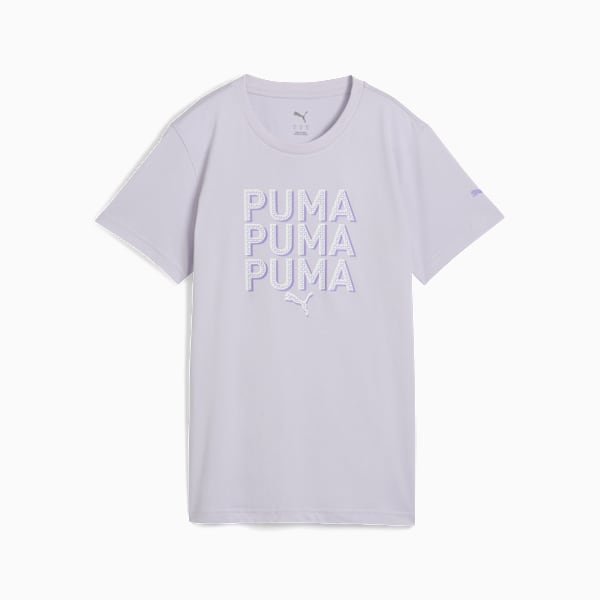 Playera estampada Stacked para mujer, Lilac Crush, extralarge