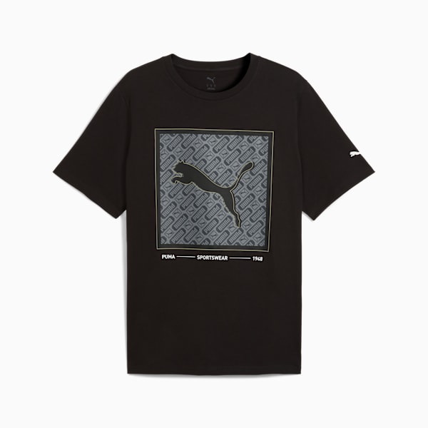 Pattern Box Tee Men, PUMA Black, extralarge