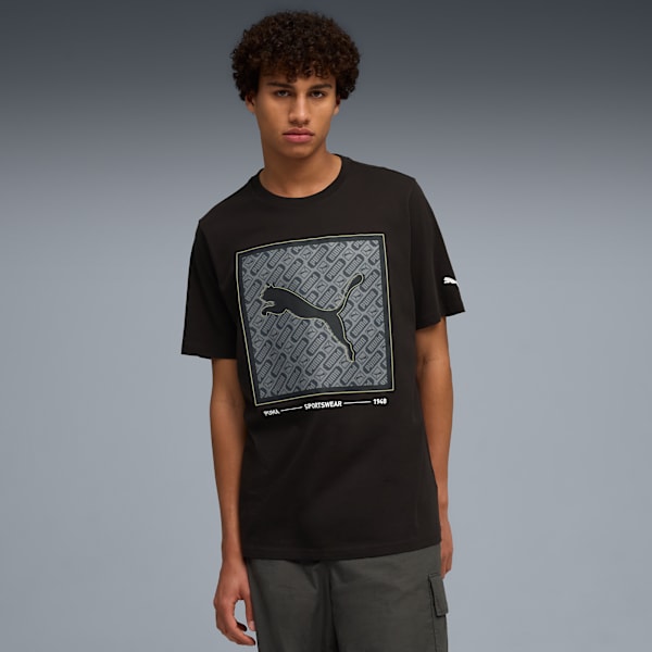 Pattern Box Tee Men, PUMA Black, extralarge