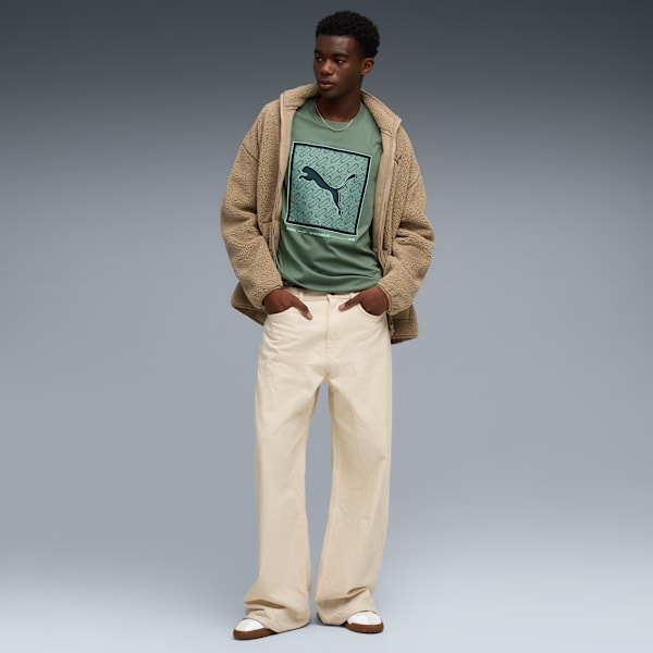 Pattern Box Tee Men, Eucalyptus, extralarge