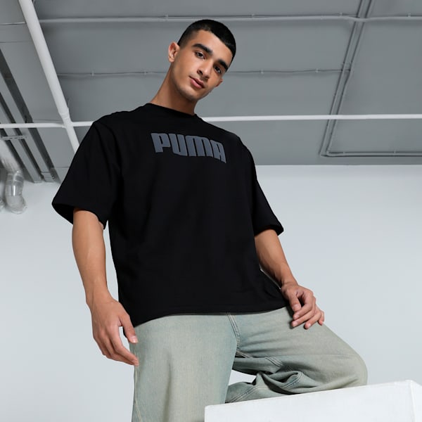 Men's Elevated Boxy Tee, PUMA Black, extralarge-IND