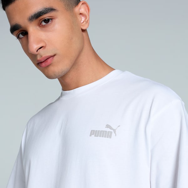 Men's Elevated No.1 Logo Boxy Tee, PUMA White, extralarge-IND