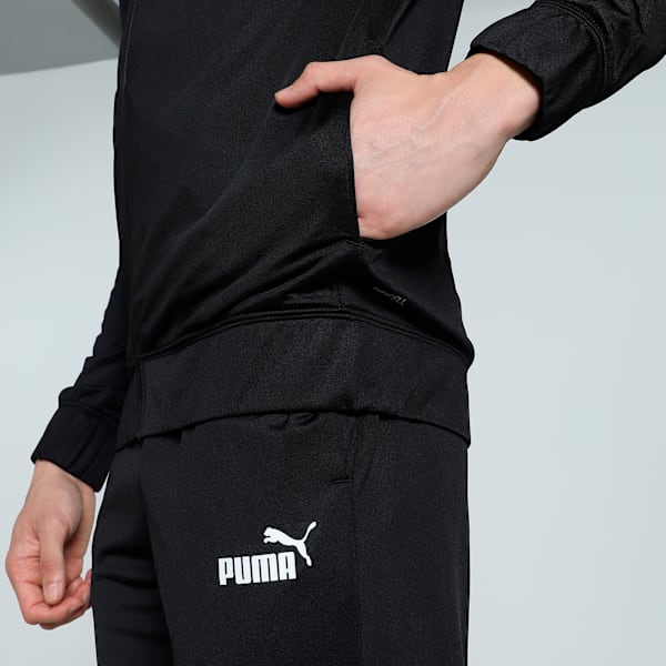 Poly Piping Men's Tracksuit, PUMA Black-Cast Iron, extralarge-IND