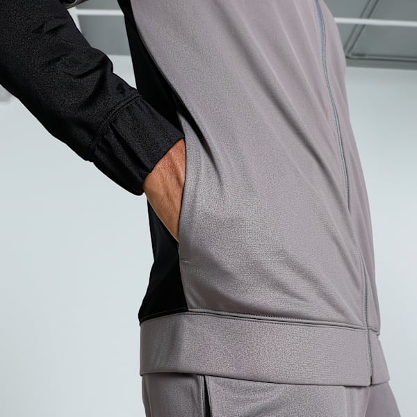 Men's Colorblock Tracksuit, Cast Iron-PUMA Black, extralarge-IND