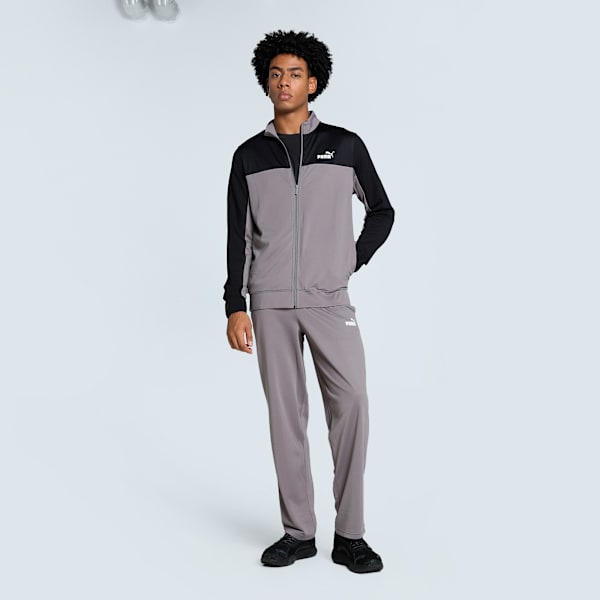 Men's Colorblock Tracksuit, Cast Iron-PUMA Black, extralarge-IND