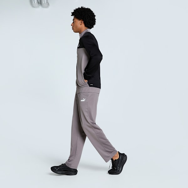Men's Colorblock Tracksuit, Cast Iron-PUMA Black, extralarge-IND
