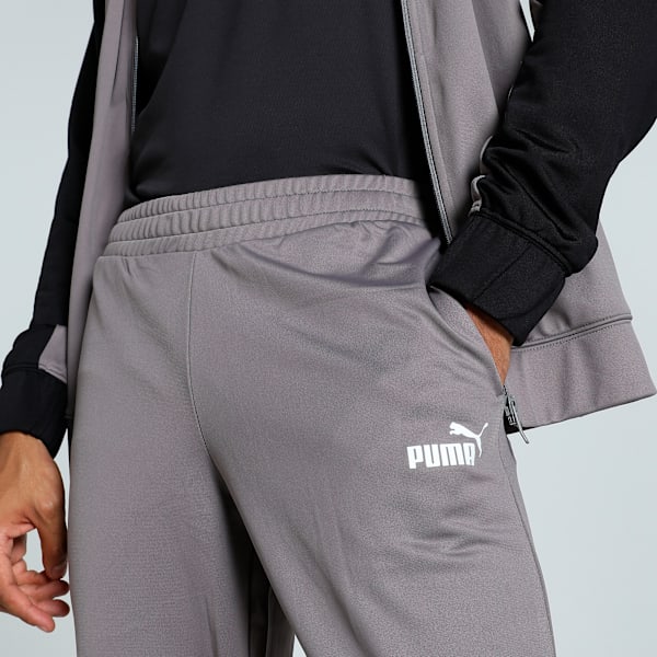Men's Colorblock Tracksuit, Cast Iron-PUMA Black, extralarge-IND