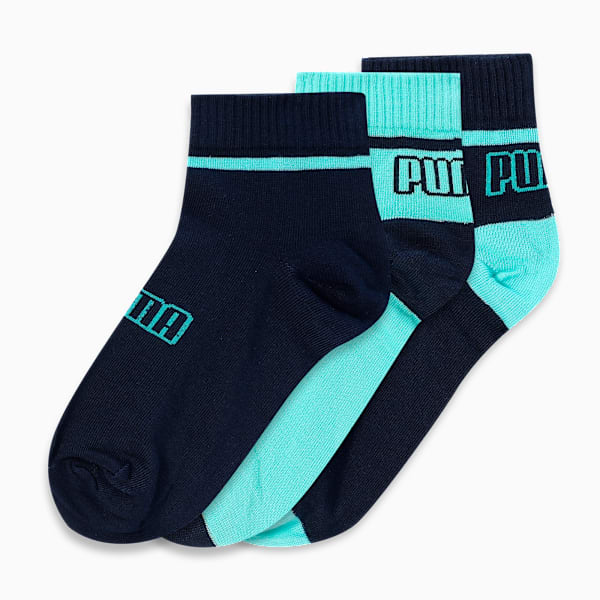 Sportstyle Quarter Socks (Pack of 3), PUMA Navy-Mint-PUMA Navy, extralarge-IND