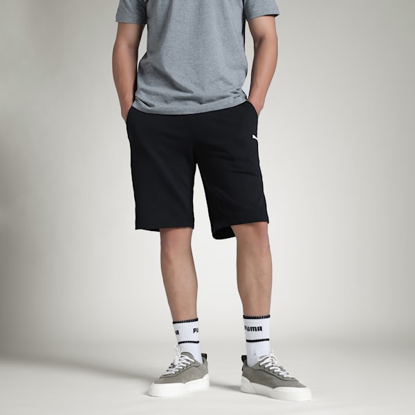 Men's Essential Jersey Shorts, PUMA Black-Cat, extralarge-IND