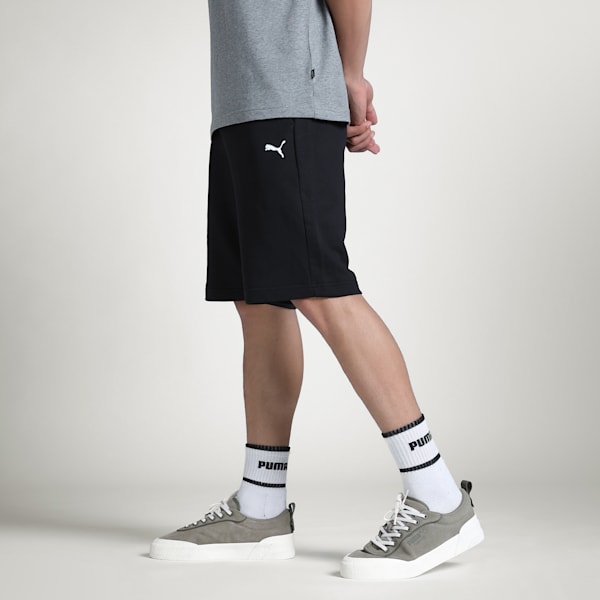 Men's Essential Jersey Shorts, PUMA Black-Cat, extralarge-IND