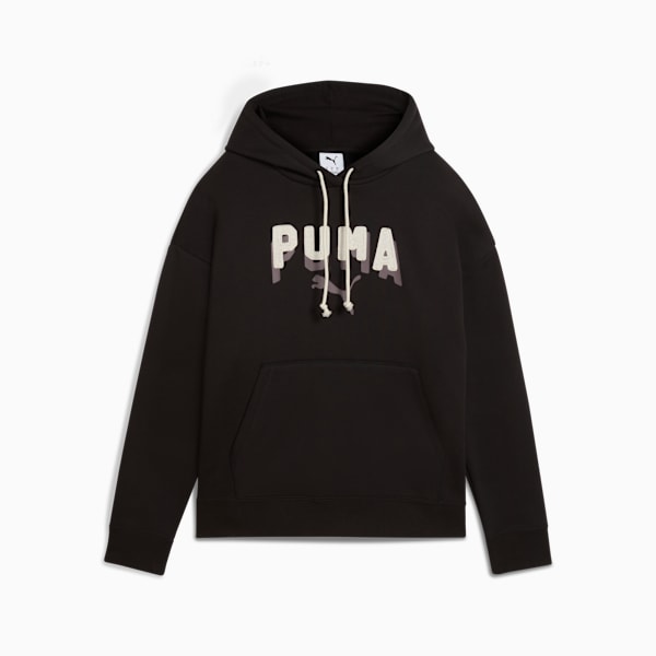Pull à capuchon féminin Essentials Double Up de PUMA, PUMA Black, extralarge
