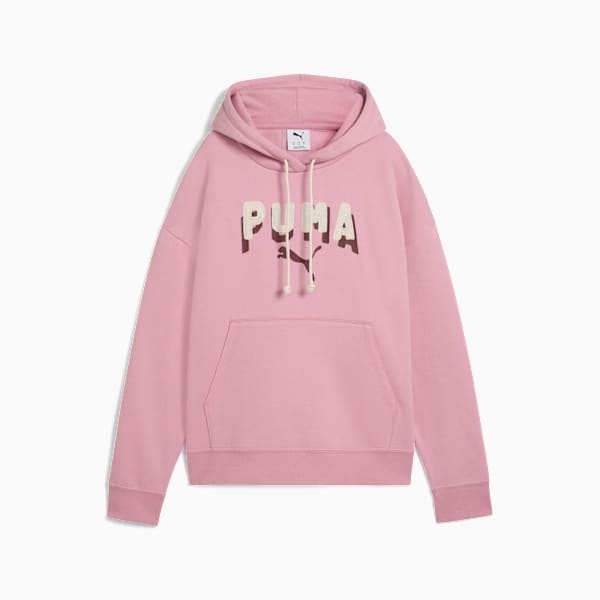 Pull à capuchon féminin Essentials Double Up de PUMA, Poised Pink, extralarge