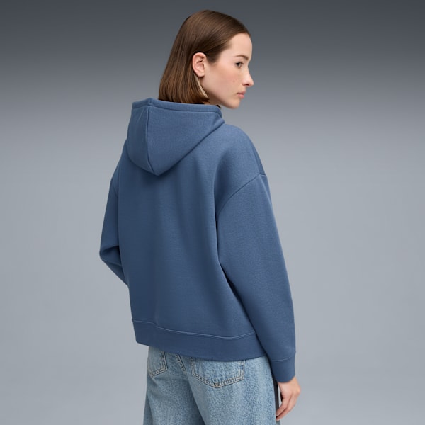 Pull à capuchon féminin Essentials Double Up de PUMA, Dark Indigo, extralarge