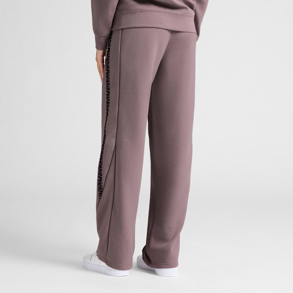 ESS Animal Straight Leg Pant Women, Plum Jam, extralarge