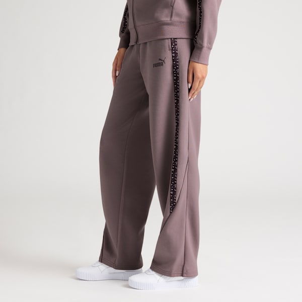 ESS Animal Straight Leg Pant Women, Plum Jam, extralarge