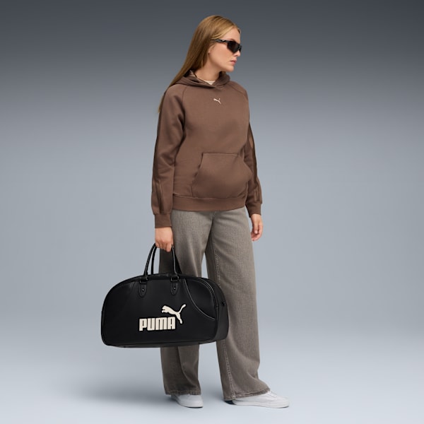 Sudadera con capucha Essentials Elevated de satén para mujer, Flat Bronze, extralarge
