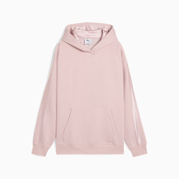 Sudadera con capucha Essentials Elevated de satén para mujer, Mauve Mist, extralarge