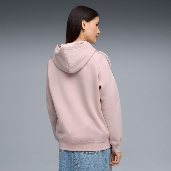 Sudadera con capucha Essentials Elevated de satén para mujer, Mauve Mist, extralarge