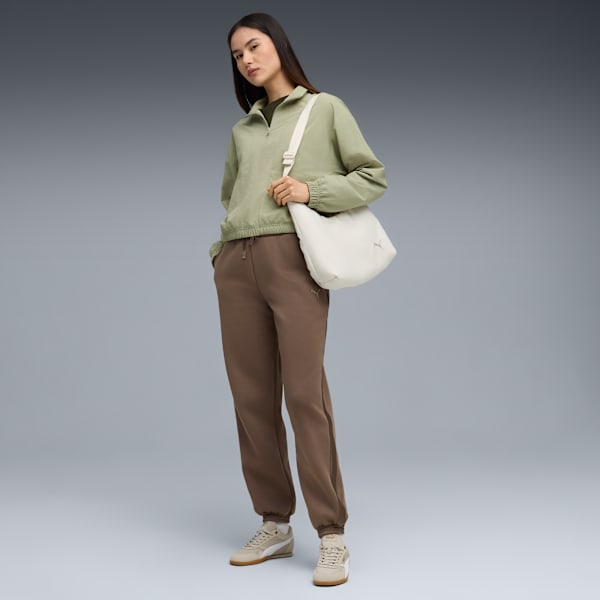 Pantalon en molleton satiné ESS ELEVATED Femme, Flat Bronze, extralarge