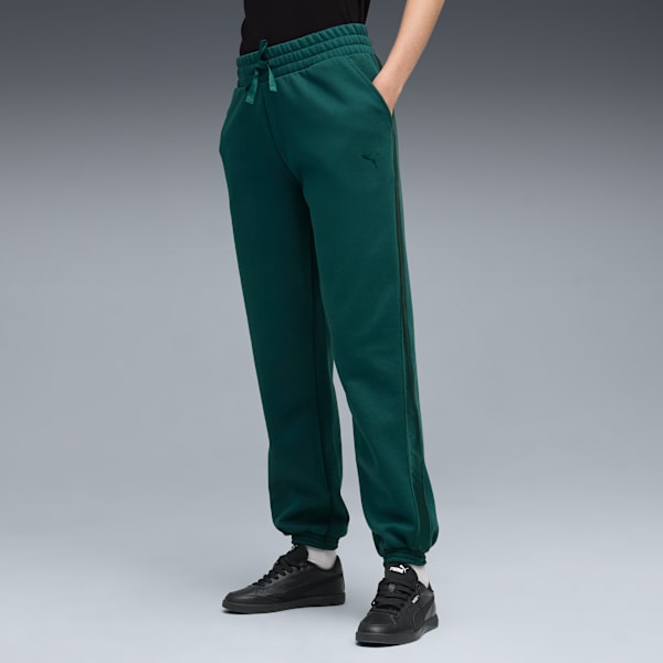Pantalon en molleton satiné ESS ELEVATED Femme, Green Terrain, extralarge