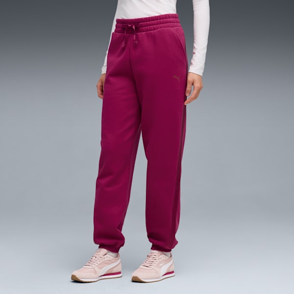 Pantalon en molleton satiné ESS ELEVATED Femme, Berry, extralarge