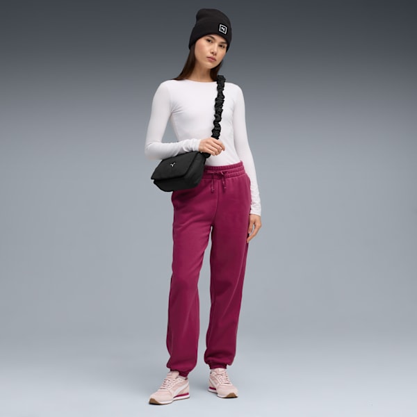 Pantalon en molleton satiné ESS ELEVATED Femme, Berry, extralarge