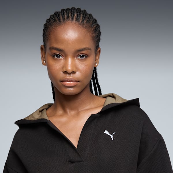 ESS Jacquard Hoodie Women, PUMA Black, extralarge