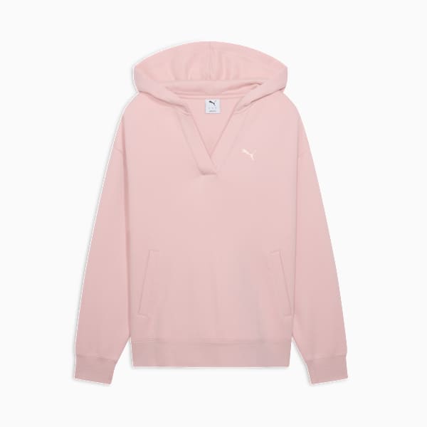 ESS Jacquard Hoodie Women, Mauve Mist, extralarge