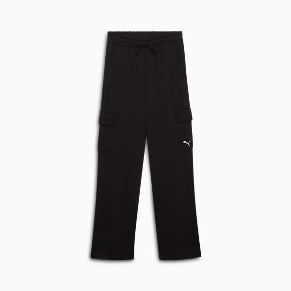 PUMA Elevated Essentials Women's Straight Leg Cargo Pants, PUMA Black, extralarge