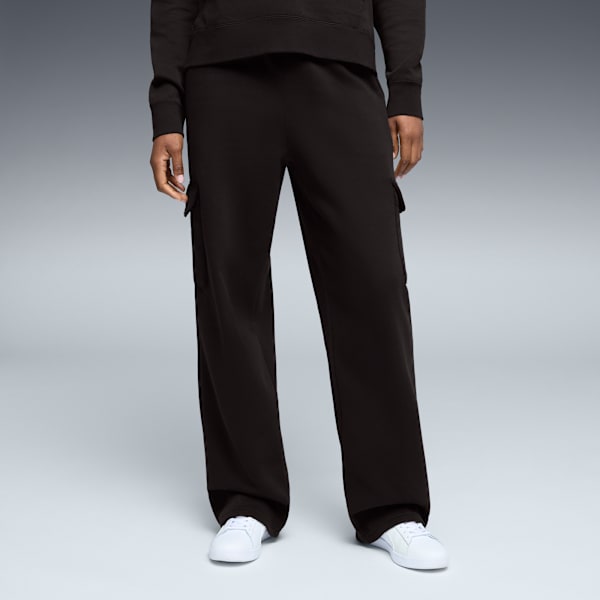 Essentials Jaq Straight Cargo Pants Women, PUMA Black, extralarge