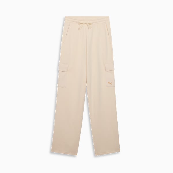 Pantalon cargo droit en jacquard Essentials Femme, Alpine Snow, extralarge
