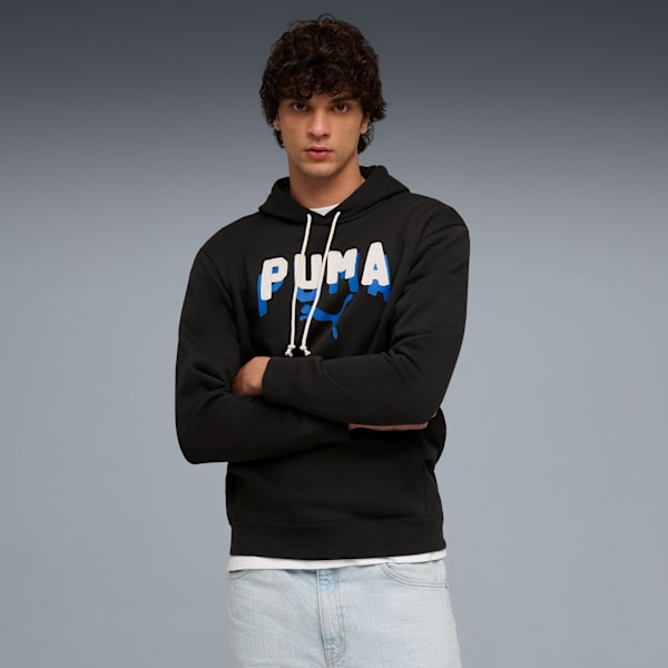 Essentials Double Up Hoodie Men, PUMA Black, extralarge